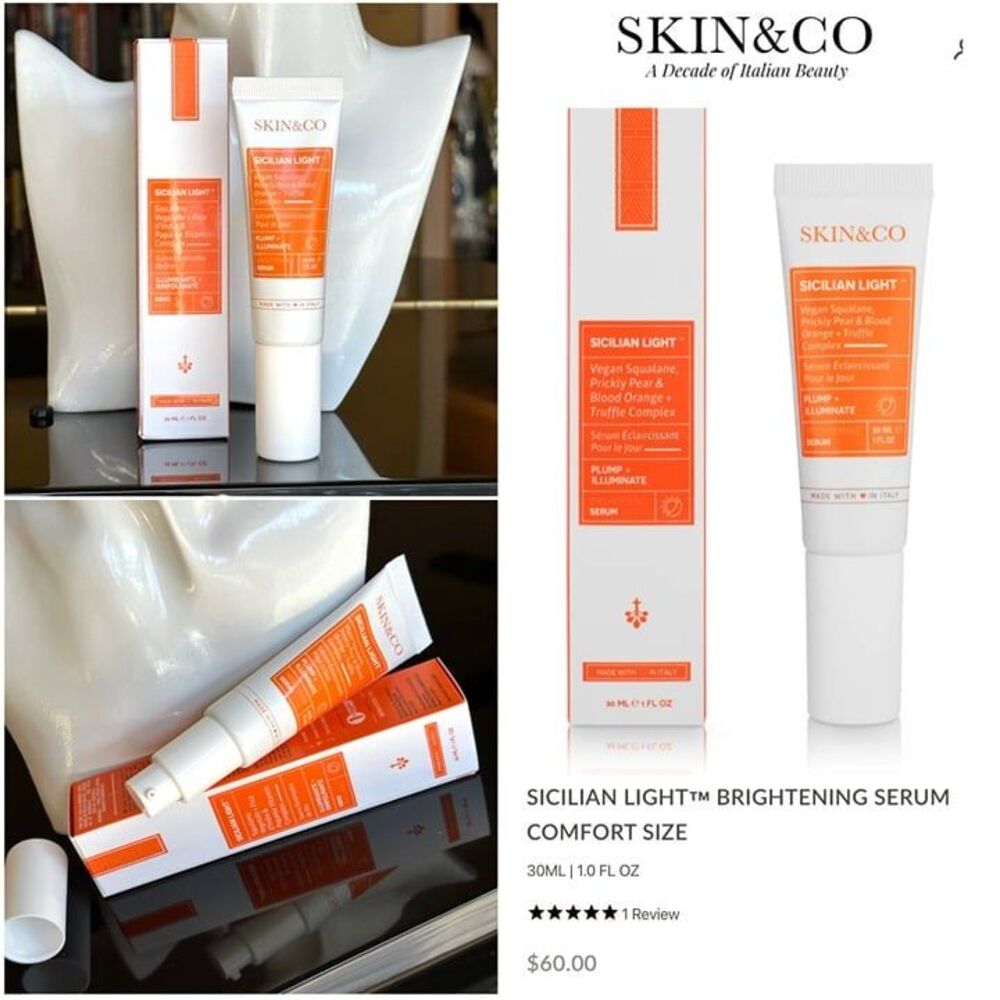 BNIB SKIN&CO Sicilian Light Serum Plump & Illuminate Brightening Skin Perfecting